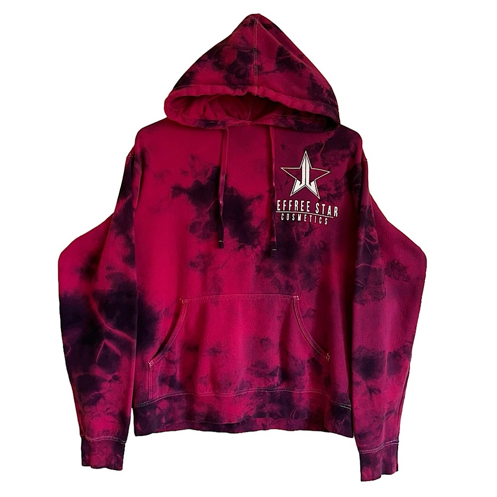 Jeffrey Star Cosmetics Tie Dye hoodie In “Unicorn Blood”